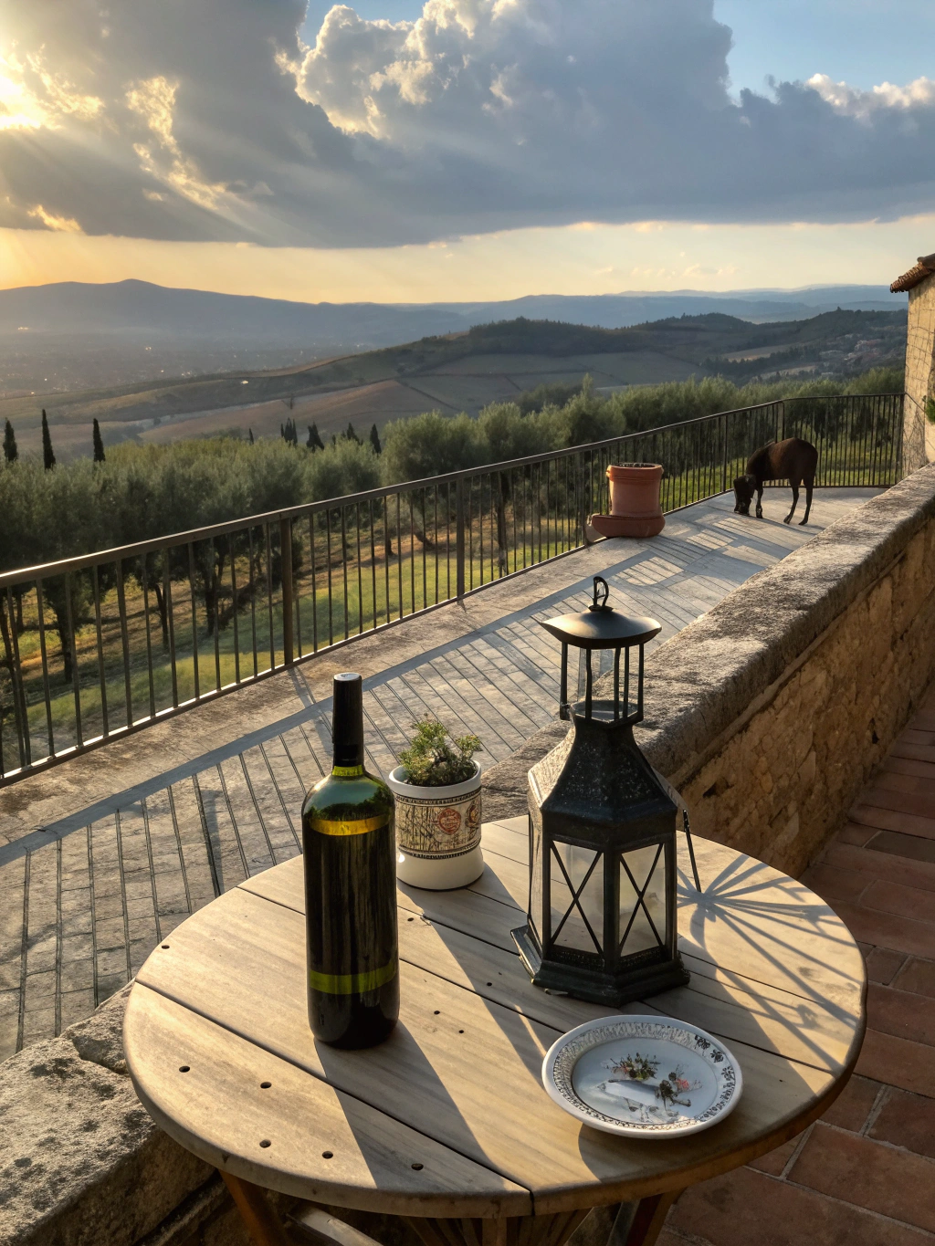 A private view of the Florence skyline from a historic terrace